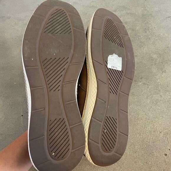 Marks & Spencer M&S brown leather lace up trainers casual boots mens 11 NEW - Picture 8 of 10